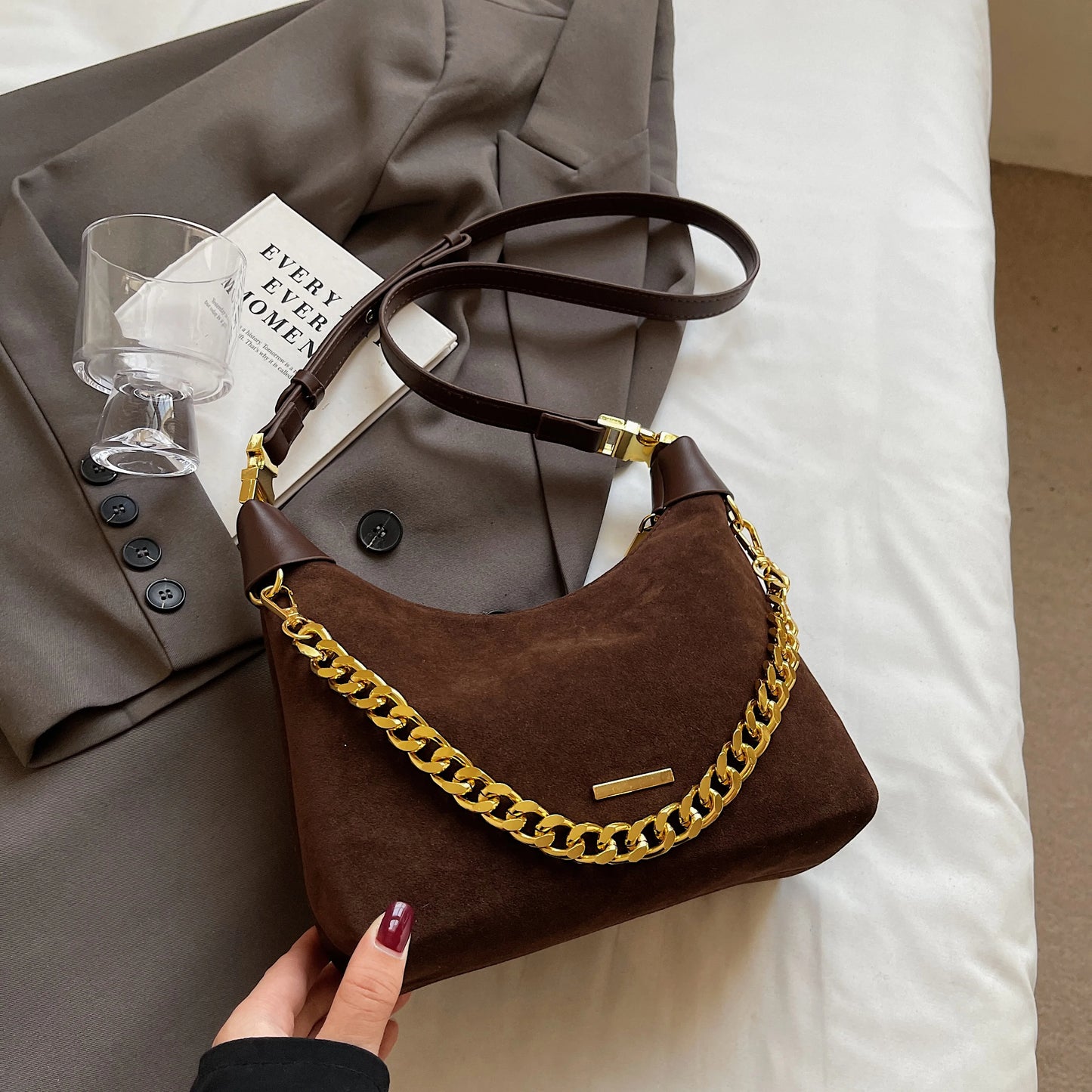 Mocha Bold Charm Bag