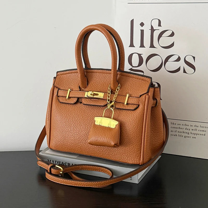 Caramel Charm Chain Satchel