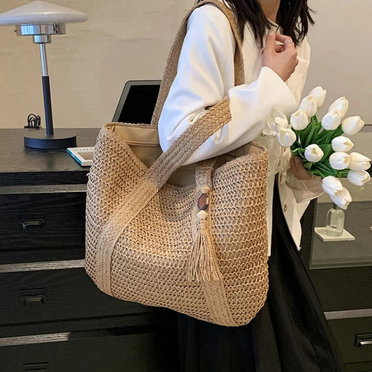 Natural Weave Beach Tote